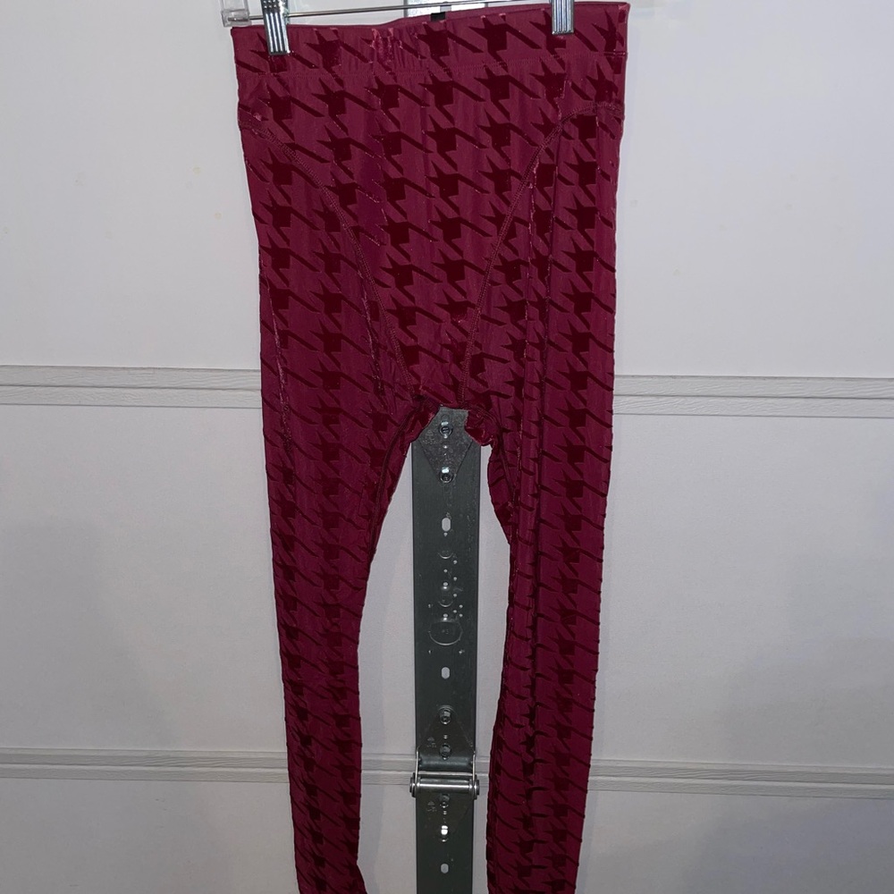 Savage X Fenty Houndstooth High Waist Leggings - Berry